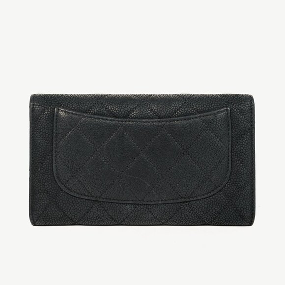 Chanel 13S Noir Caviar Classic Quilted Flap Portefeuille Wallet - Picture 4 of 15